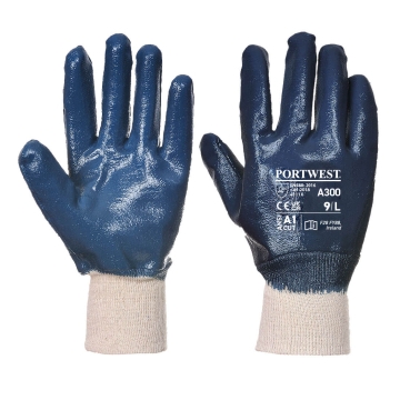 Ръкавици нитрилни A300, маслоустойчиви, ластичен маншет 