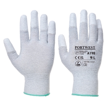 Антистатични ESD ръкавици A198 , потопени върхове на пръстите 