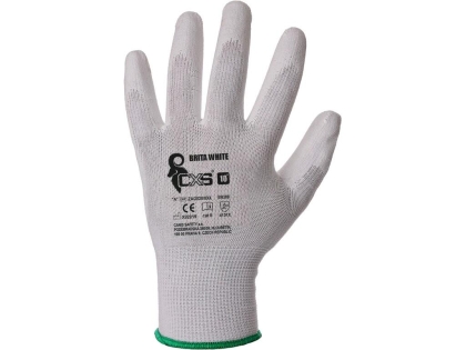Ръкавици, топени в полиуретан, Бели BRITA 0001-4