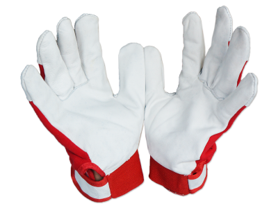 Ръкавици зимни Globus Griffin Winter 3310W, бяло/червено, размер 10, кожени