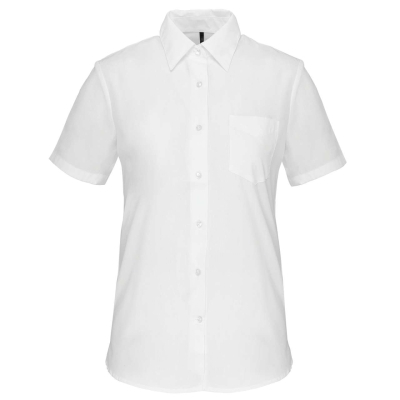 Дамска риза с къс ръкав Kariban ka548, бяла
