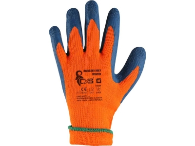 Зимни ръкавици ROXY WINTER, син/оранж, размер 10, топени в латекс
