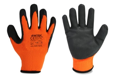 Зимни работни ръкавици BORA WINTER OB черен/оранж, размер 10 / XL, топени в латекс