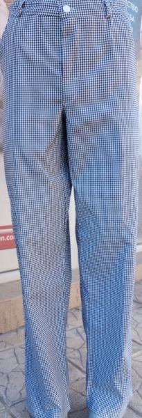 Мъжки Готварски Панталон Черен Пепит