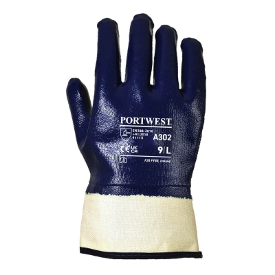 Ръкавици нитрилни A302, маслоустойчиви, маншет