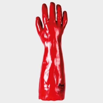 Ръкавици топени в PVC, киселинноустойчиви, 45см