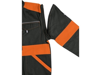 Мъжко работно яке CXS LUXY EDA, черно с оранжеви гарнитури