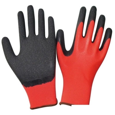 Ръкавици Globus Perun L3003, червени, топени в латекс
