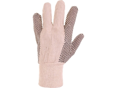 Ръкавици GABO , текстил , с PVC точки, бели , размер 10