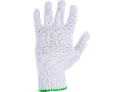 Ръкавици FALO , текстил , на PVC точки , бяло-сини , размер 10